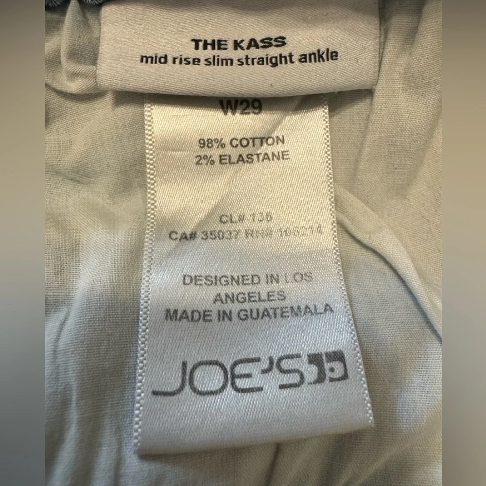 Joe's Jeans Women's Kass Mid-Rise Straight Ankle Jean‎ Size 29